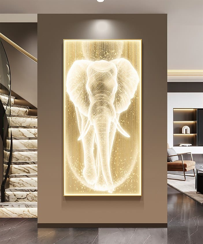 Shining Tusks Crystal Porcelain painting