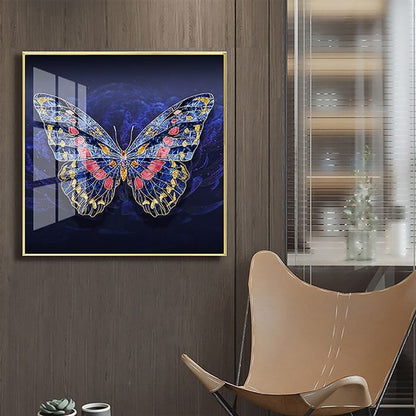 Sumptuous Butterfly Crystal Porcelain painting