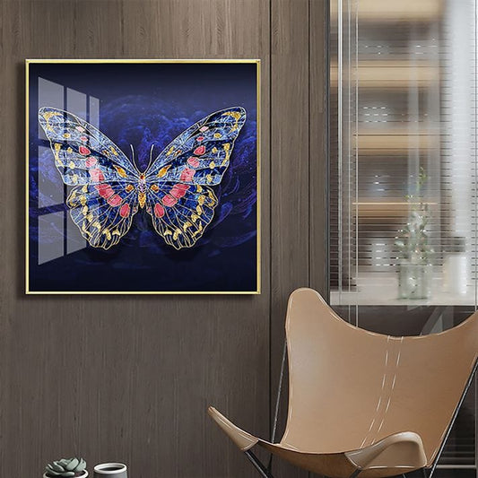 Sumptuous Butterfly Crystal Porcelain painting