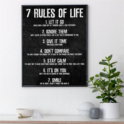 7 rules of life canvas