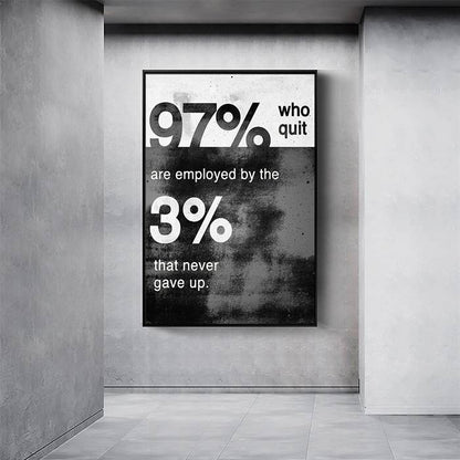 97% are employed by the 3% canvas