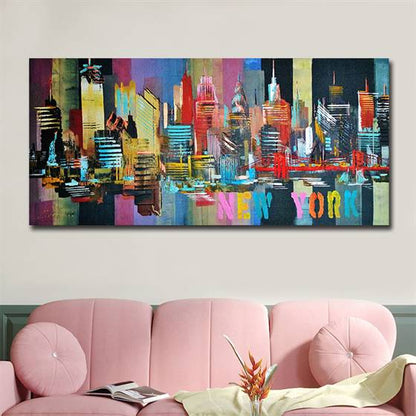 Abstract New York canvas