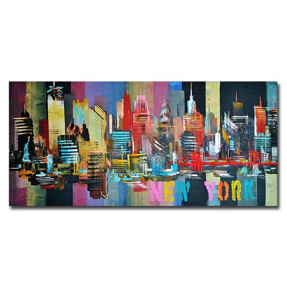 Abstract New York canvas