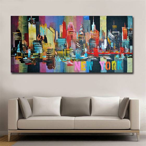 Abstract New York canvas