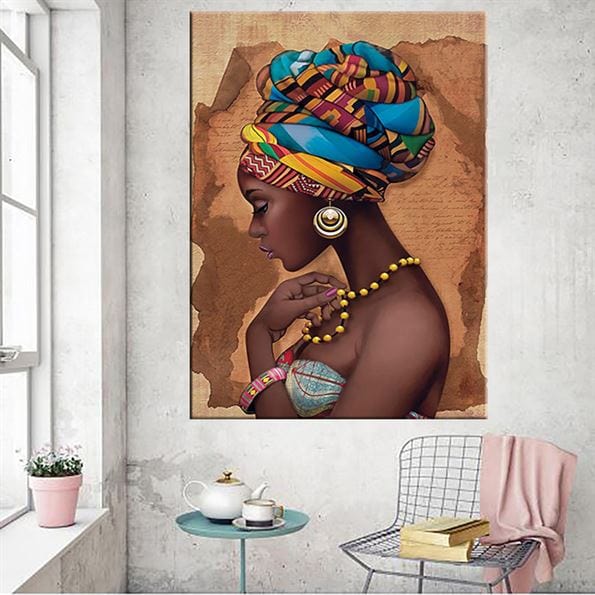 African girl canvas