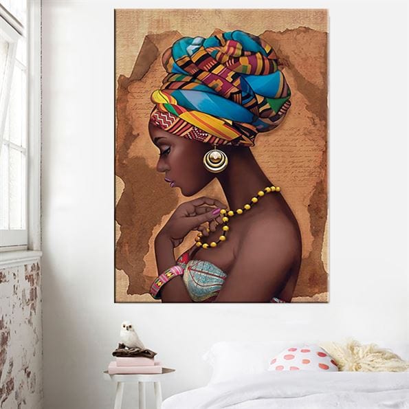 African girl canvas