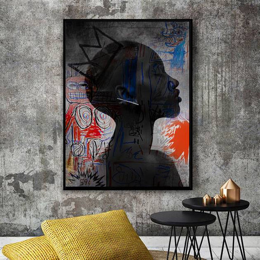 African girl with crown canvas