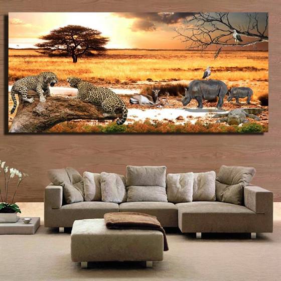 African landscape canvas