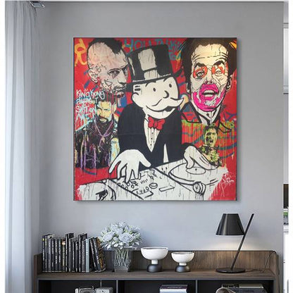 Alec Monopoly - DJ monopoly guy canvas