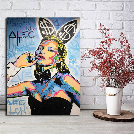 Alec Monopoly - Dollar Bunny canvas