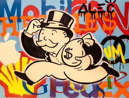 Alec Monopoly - Give me more money canvas