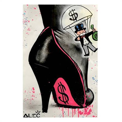 Alec Monopoly - Money in heels canvas