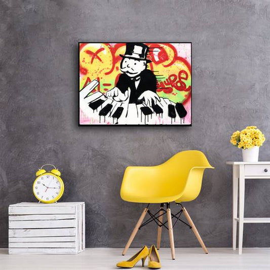 Alec Monopoly-Playing some keys Canvas