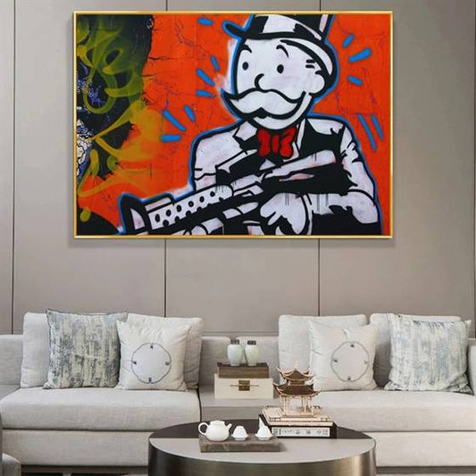 Alec Monopoly - Say hello to my little friend canvas