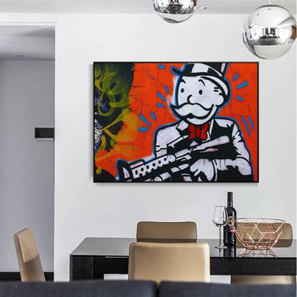 Alec Monopoly - Say hello to my little friend canvas