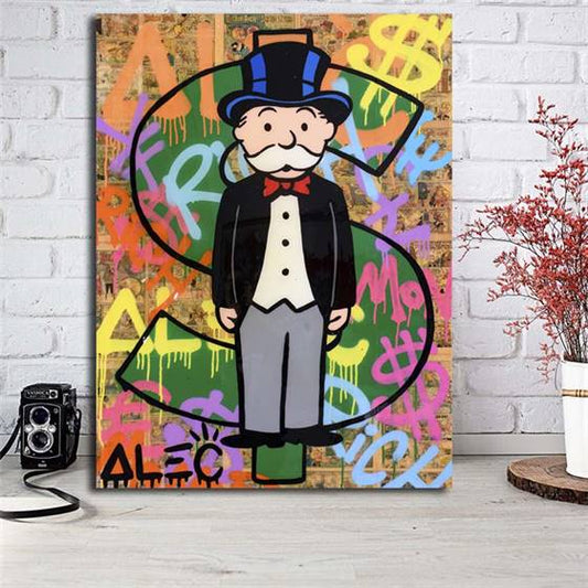 Alec Monopoly - The Dollar sign canvas