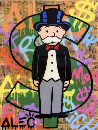 Alec Monopoly - The Dollar sign canvas