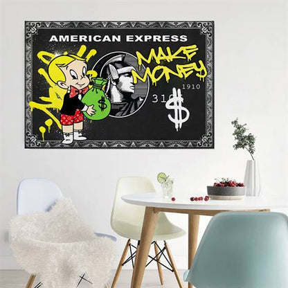 American Express - Make money  canvas