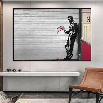 Banksy - Been waiting for a while canvas