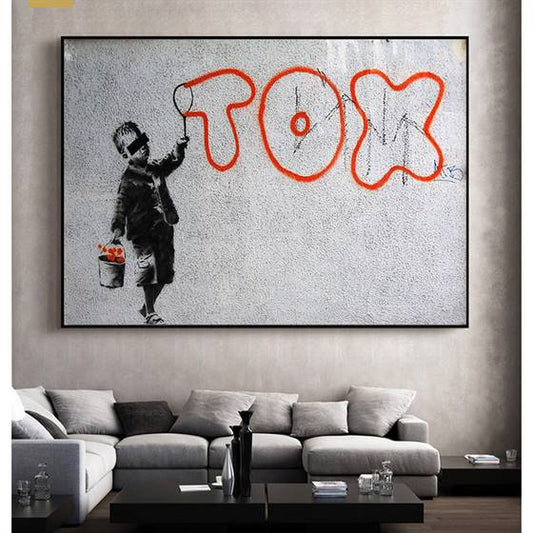 Banksy - TOX graffiti canvas