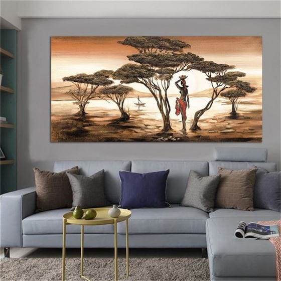 Beautiful African landscape canvas