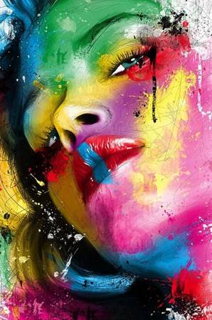 Beautiful colorful face canvas
