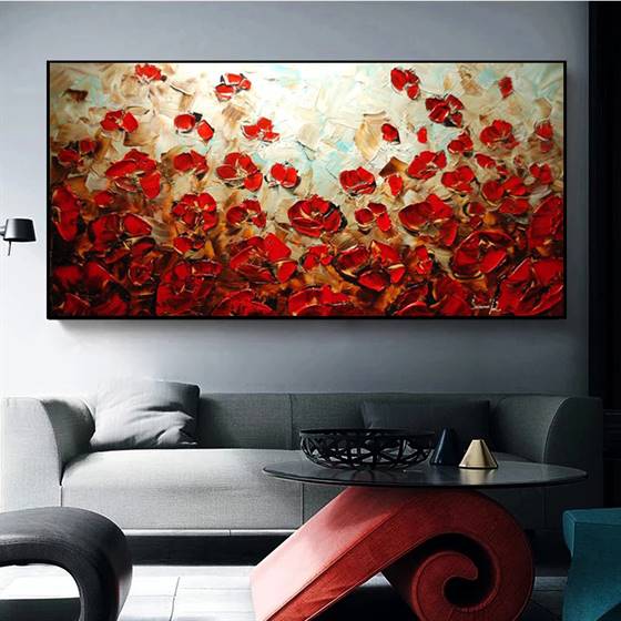 Beautiful Red flowers canvas