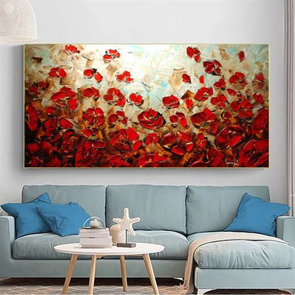 Beautiful Red flowers canvas