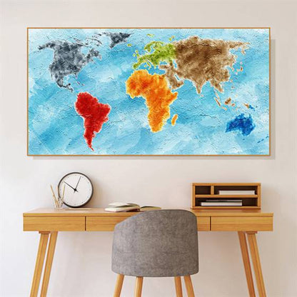 Beautiful world map canvas