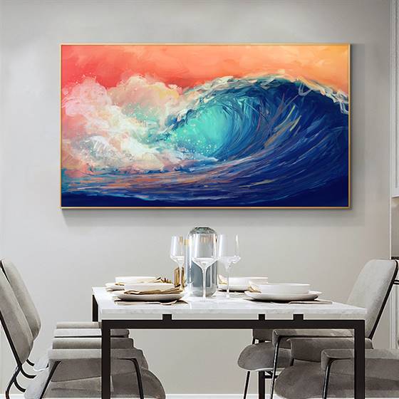 Big wave canvas