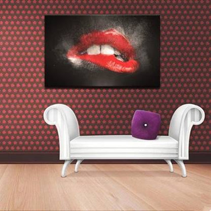 Bite my lips canvas