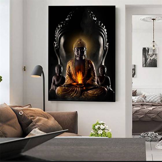 Buddha meditating canvas