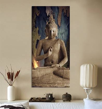 Buddha statue canvas