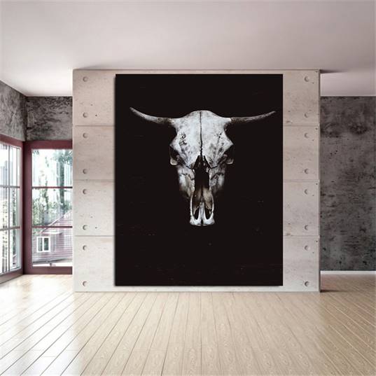 Bull skull canvas