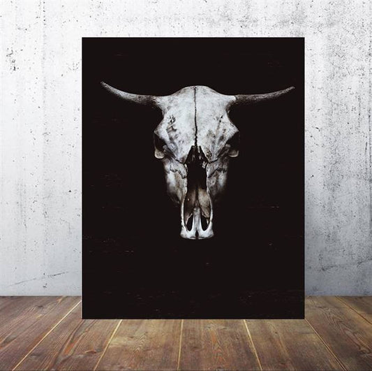 Bull skull canvas