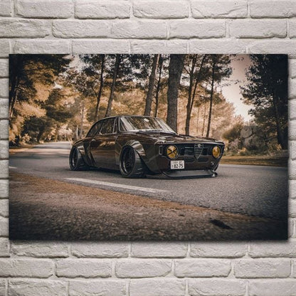 Classic tunning car canvas