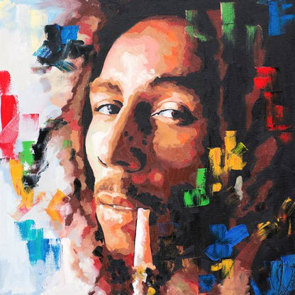 Colorful Bob Marley canvas