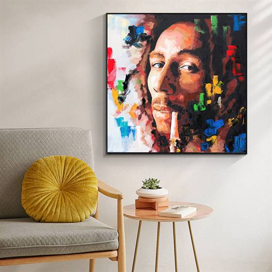Colorful Bob Marley canvas