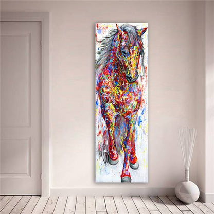 Colorful horse canvas