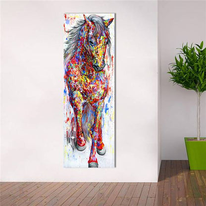 Colorful horse canvas