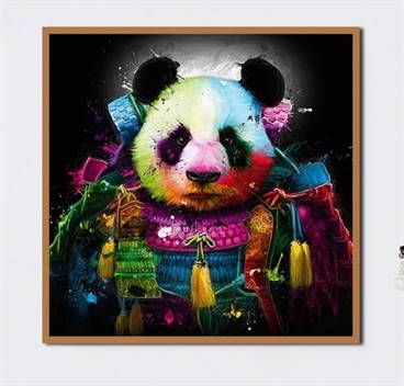 Colorful panda canvas