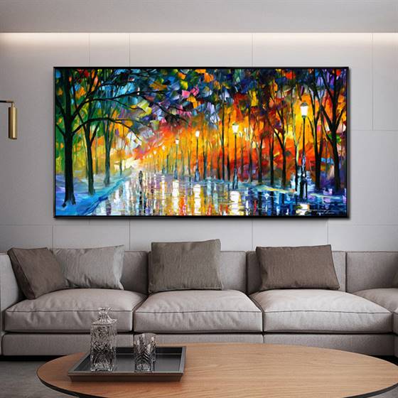 Colorful trees in fall canvas