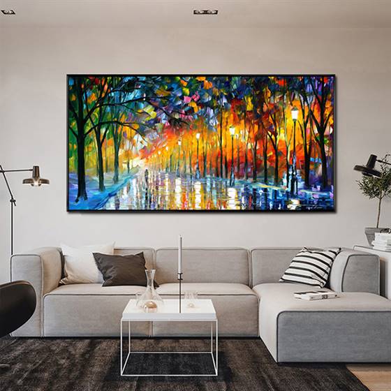 Colorful trees in fall canvas