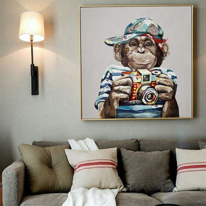Cool monkey boy canvas