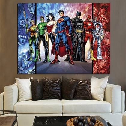 DC Universe heroes canvas