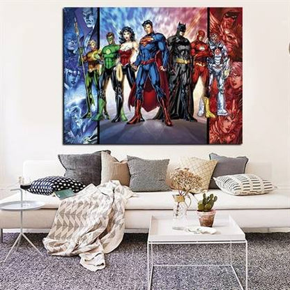 DC Universe heroes canvas