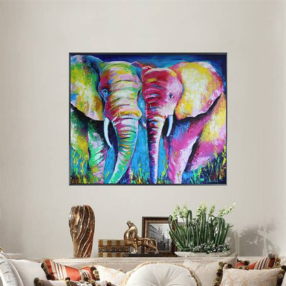 Elephant's love canvas
