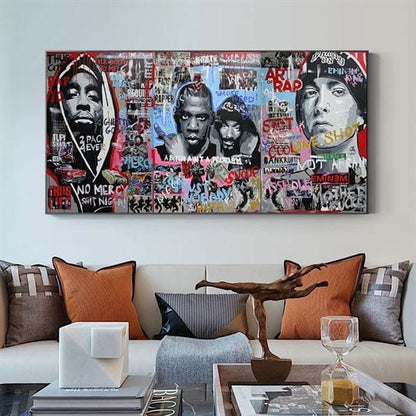 EM, Pac, Jay, Snoop canvas