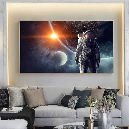 Fearless astronaut canvas