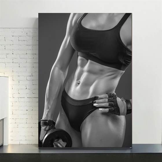 Fitness girl canvas